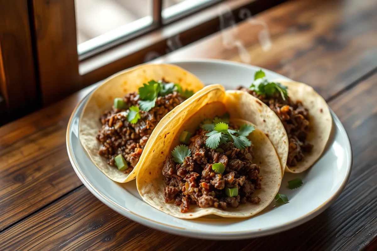 Ground beef mexican dinner served hot and ready to eat