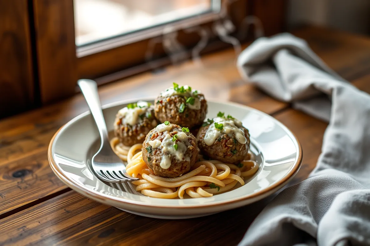 A plated serving of ground beef recipes kids love dinner with a fork