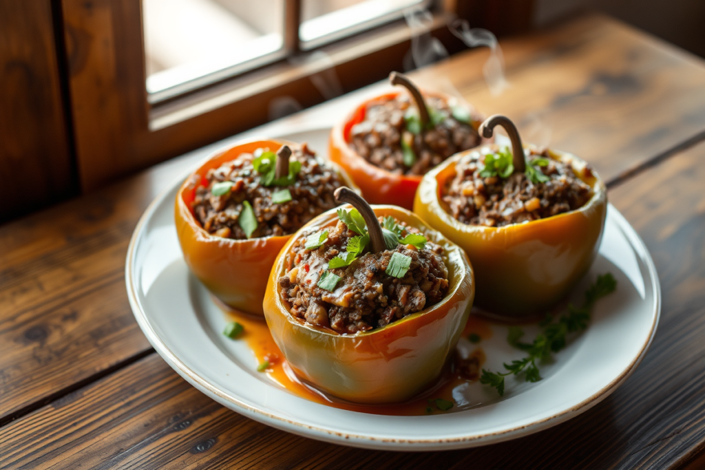 Ground Beef Stuffed Peppers