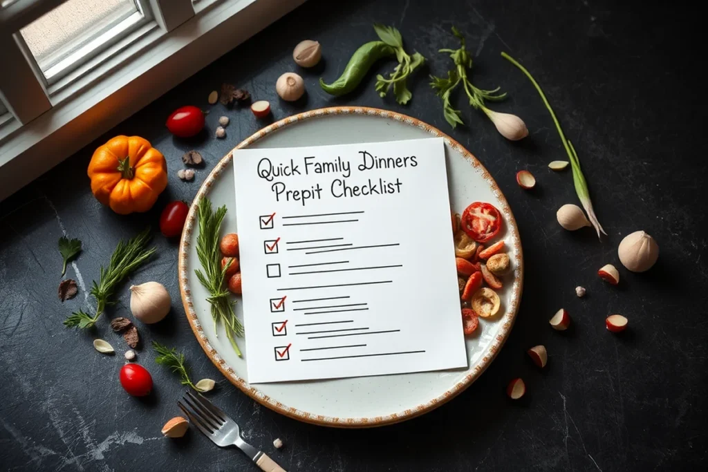 Quick Family Dinners Prep Checklist